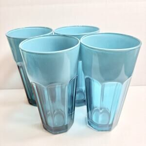 4 Epure Drinking Glasses 15oz Teal 2 Tone Tumblers NSA New Saudi Arabia